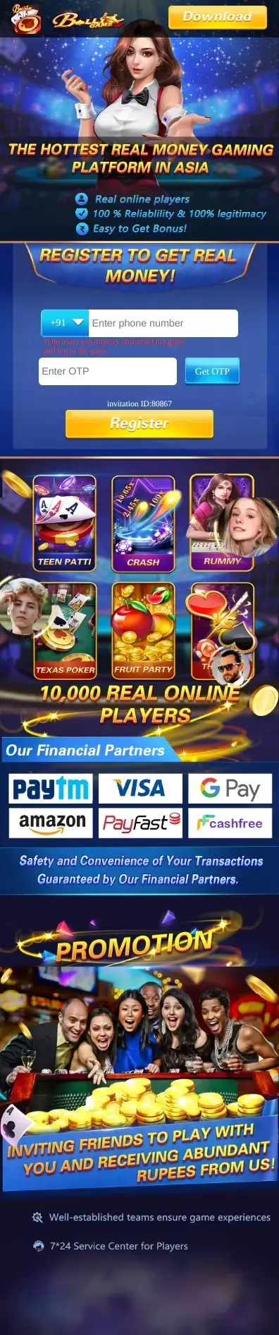 Bolly Game APK Download, Bolly Game Rummy App and Real Money Earning Game can Be downloaded the latest version of this app is available here.
Bolly Game resembles amny light weight real money gaming apps like Teen Patti Master but you should download and use the app on your own risk